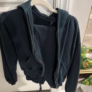 Dark Green Zip-Up Hoodie